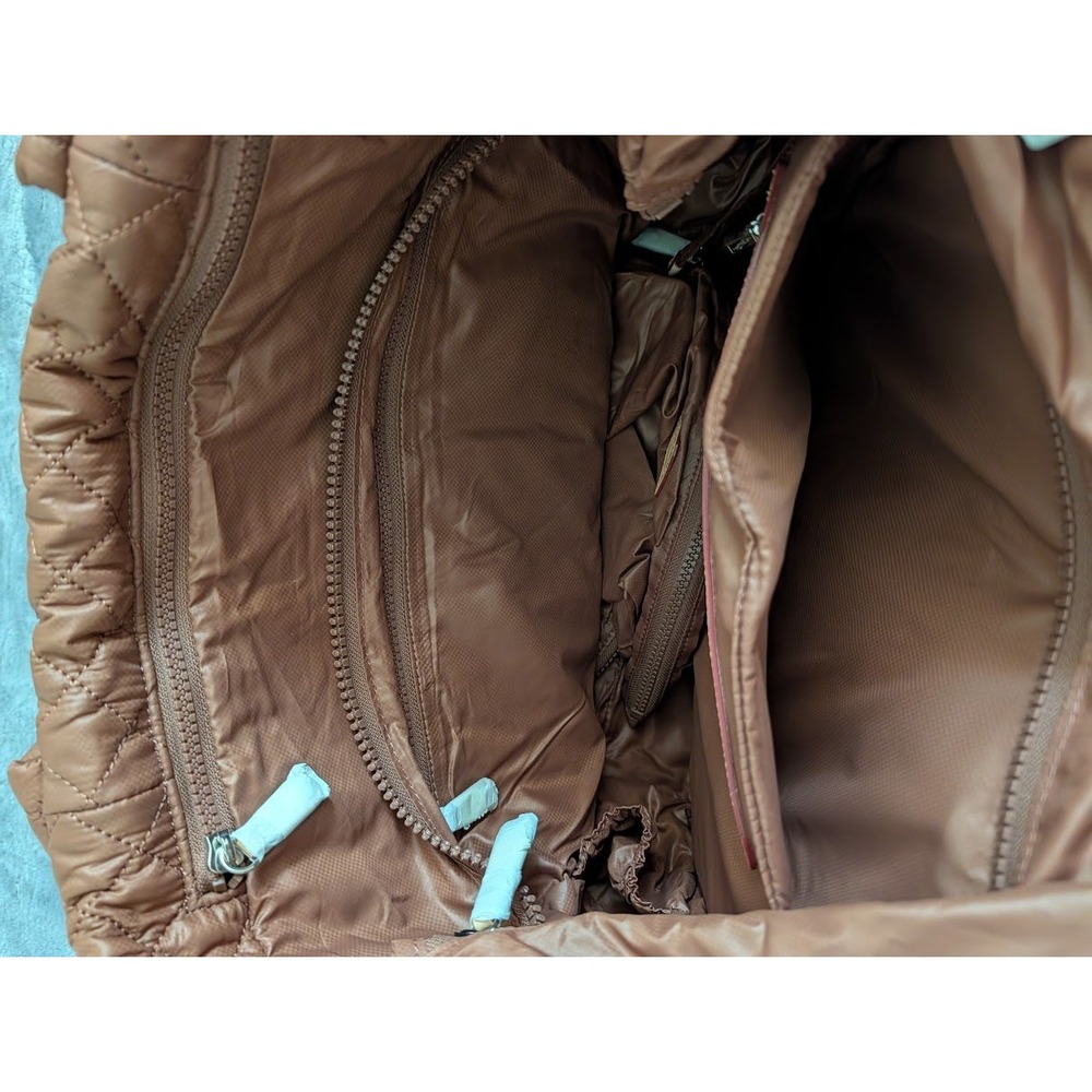 MZ Wallace Quilted Tote in Cognac Brown Nylon - Picture 9 of 16